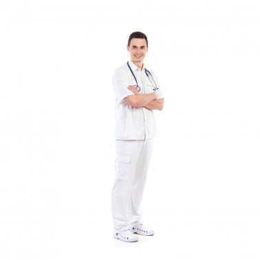 Men’s White Scrub Set