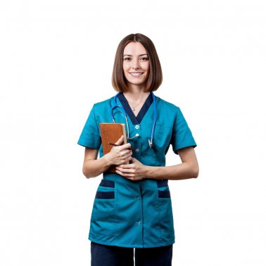 Women’s 5-Pocket V-neck Fashion Scrub Top