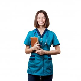 Women’s 5-Pocket V-neck Fashion Scrub Top